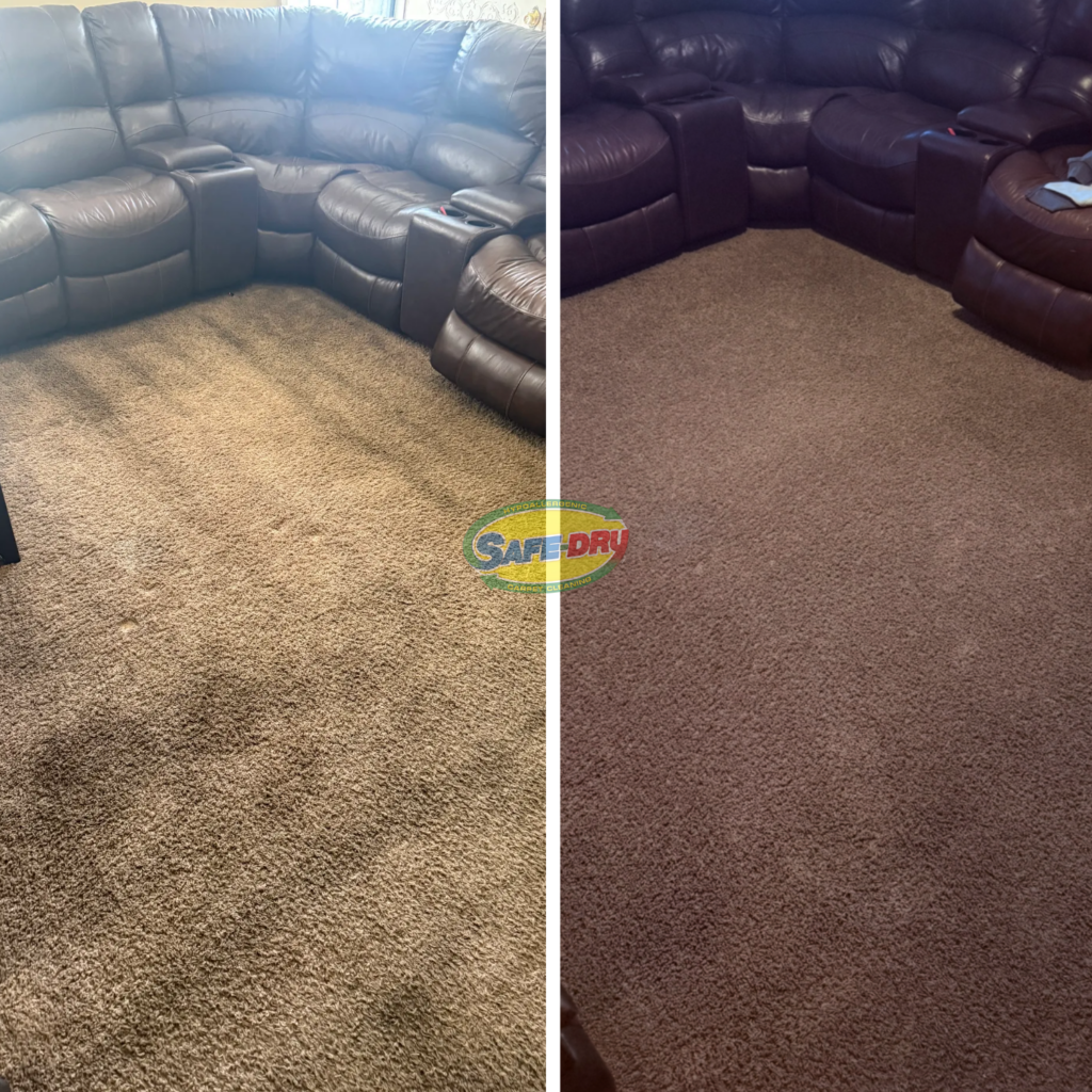 Before and After Carpet Cleaning